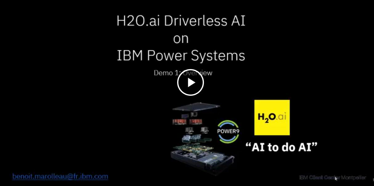 Private AI with ICP, h2o.ai Driverless AI on POWER9/NVLink 